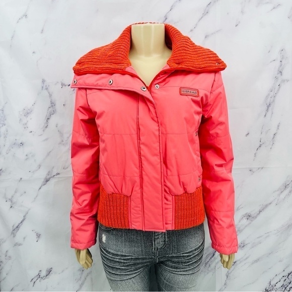 Surrender Ice Road Vintage Winter Ski Jacket Pink & Orange - Picture 8 of 8